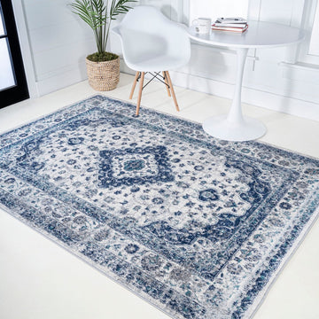 Indhira Ornate Medallion Persian Area Rug